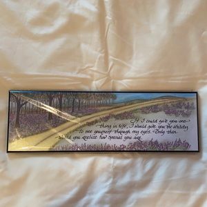 Wood Scenic Plaque with Saying